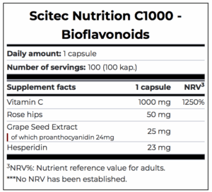scitec-nutrition-c1000-bioflavonoids-100-caps-supplement-facts