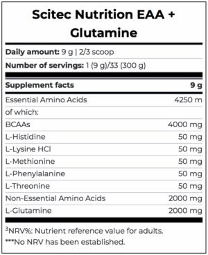 scitec-nutrition-eaa-glutamine-300-gram-supplement-facts