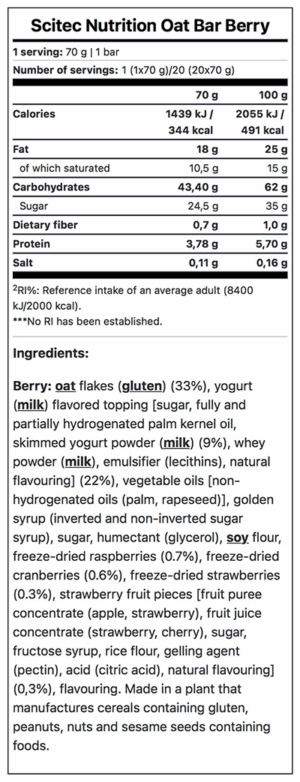 scitec-nutrition-oat-bar-berry-supplement-facts