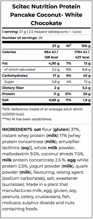 scitec-nutrition-protein-pancake-coconut-white-chocolate-supplement-facts